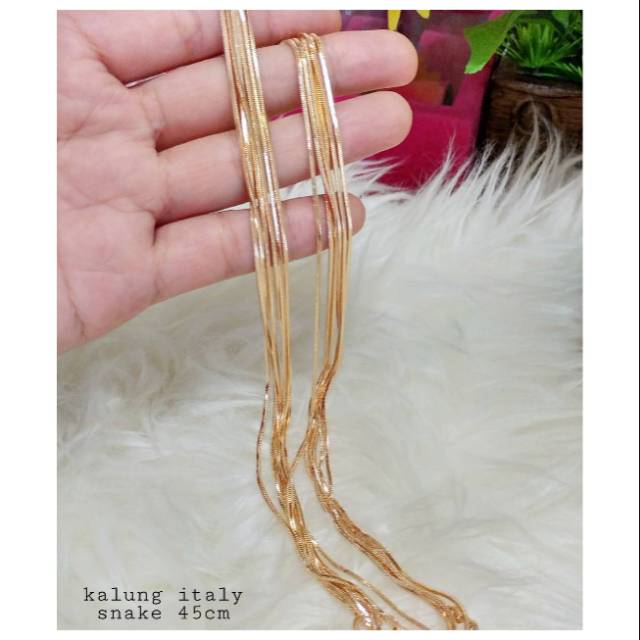 Kalung italy snake kalung italy santa kalung milano kaca emas perak silver titanium xuping