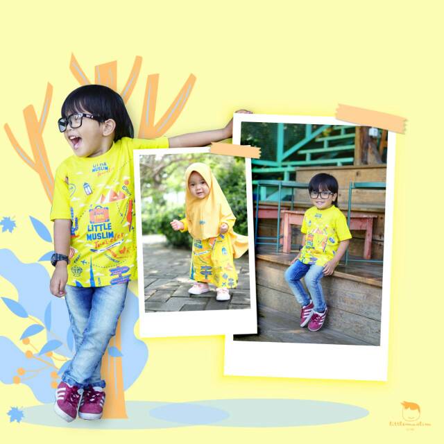 LITTLE MUSLIM - Tunik Kaos Anak Muslim Edukasi Muslim Traveler