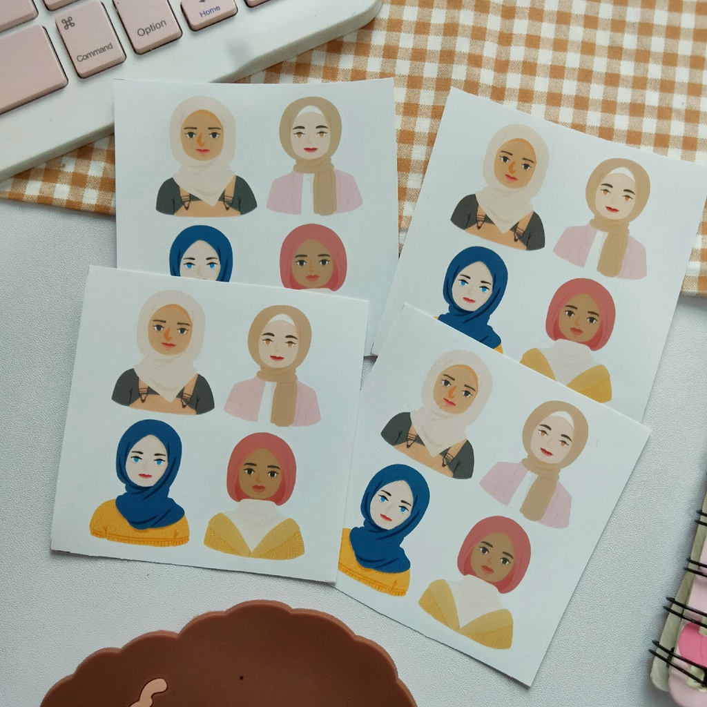 

sticker aesthetic girl hijab by gioshi.store
