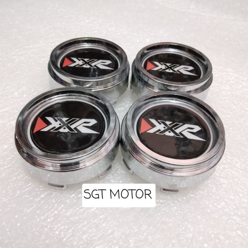 tutup dop tutup velg as roda racing XXR chrome tabung diameter luar 6.5cm Harga set