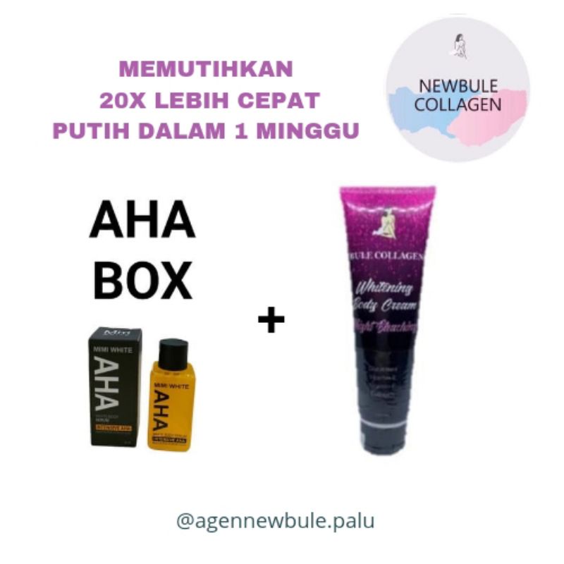 (100%ORI) SEPAKET MIMI SERUM AHA + BODY CREAM BULE COLLAGEN