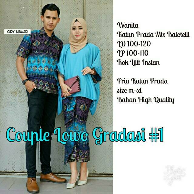 Couple Batik Jumbo Wanita RnB Batwing Murah Wanita Kekinian Sarimbit Lilit Prada Couple Lowo Gradasi