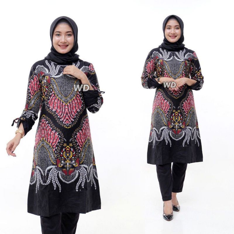 Tunik Batik Pekalongan / Baju Tunik Terbaru / Tunik Batik Terbaru / Model Baju Tunik Batik Terbaru K