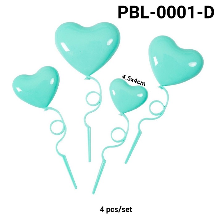 

GT-PBL-0001 CAKE TOPPER HIASAN KUE CAKE BALON HATI PLASTIK 2D BEST SELLER
