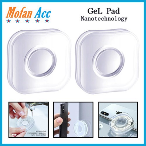 GEL PAD NANO stiker holder phone serbaguna gantungan hp kunci kabel earphone headseat