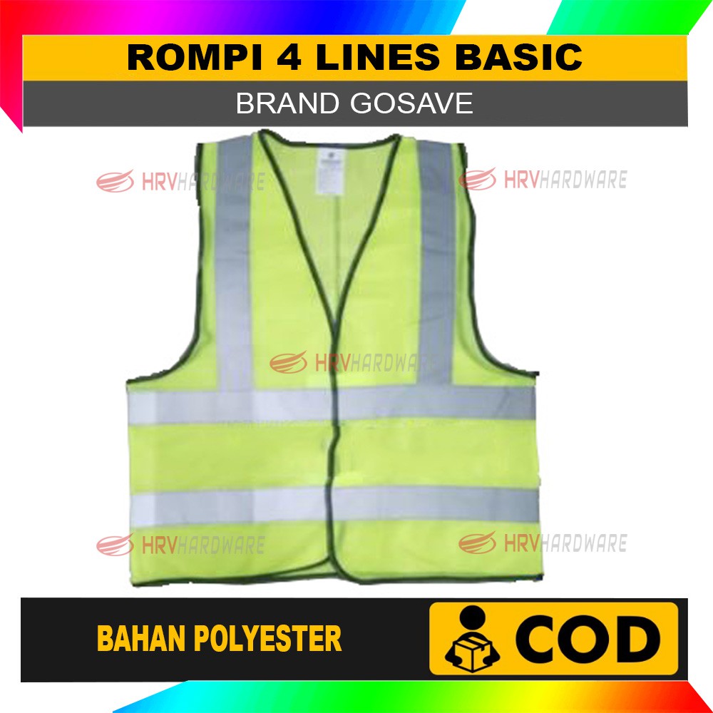 Rompi Safety 4 Lines Safety Vest Rompi Proyek SCOTLIGHT