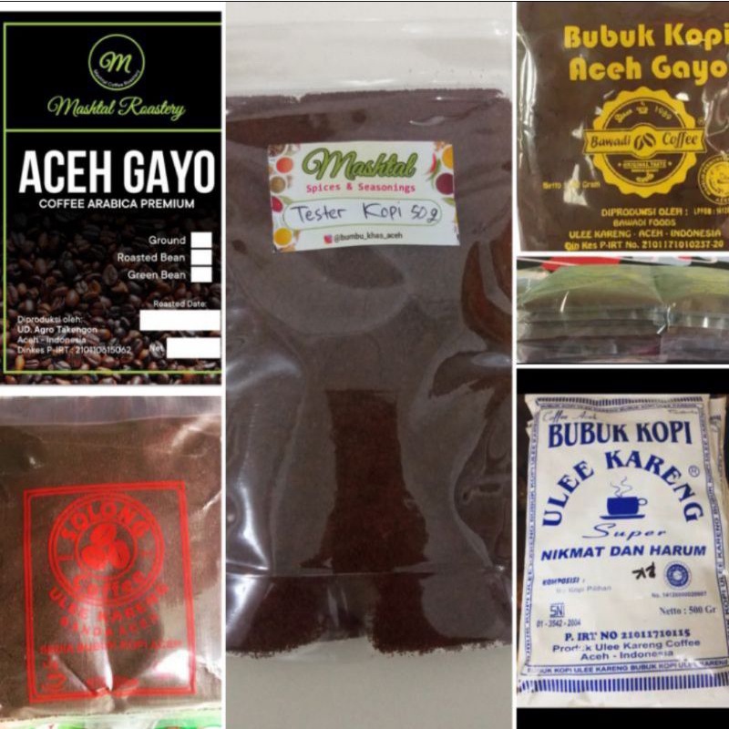 

TESTER 50 gr kopi terlaris di Aceh | Solong, Ulee Kareng, Bawadi, Mashtal