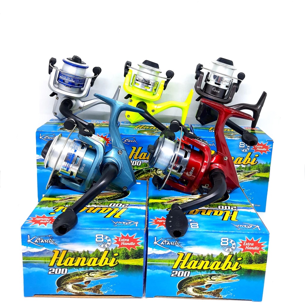 Reel Pancing HANABI 200 8BB Spool Besi Free Handle