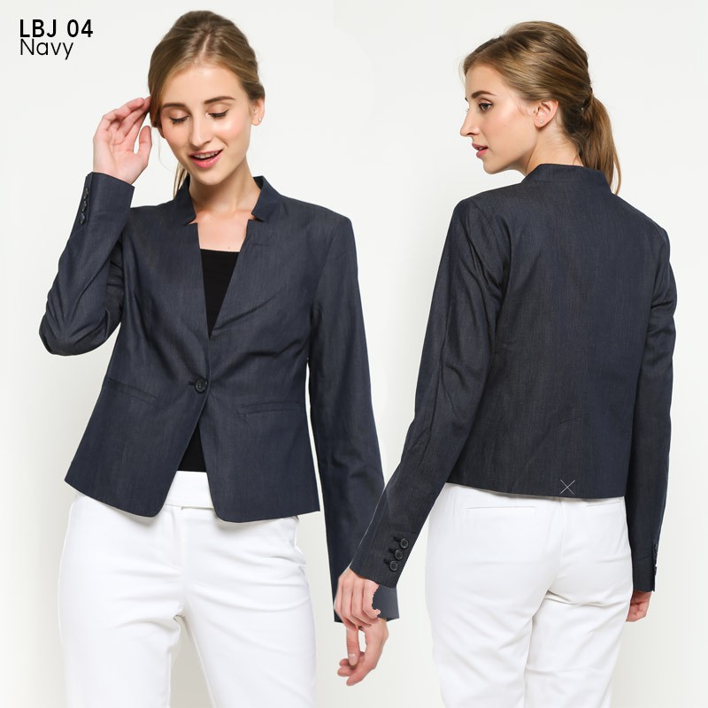 Pusat Pakaian Baju Kerja Wanita Atasan Blazer Kantor Warna Navy Promo LOFT Cuci Gudang Harga Murah