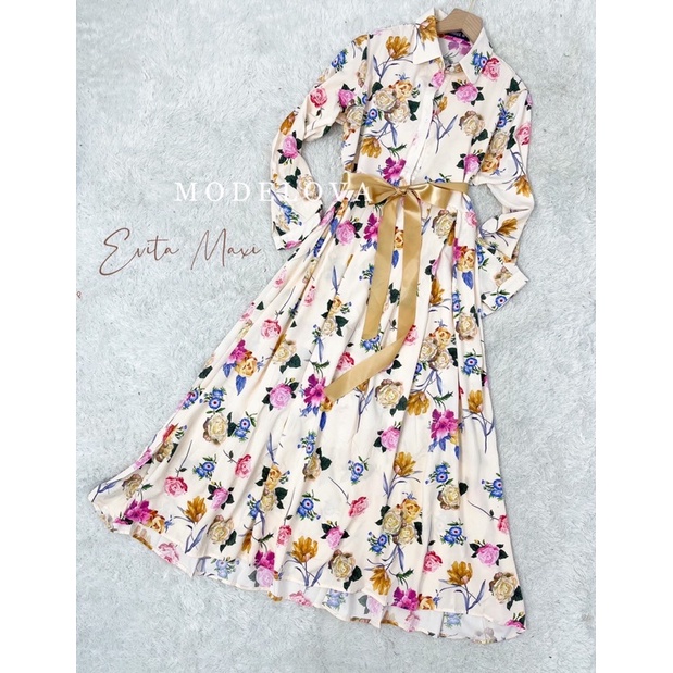 MDLV ~ 89008 EVITA MAXI GAMIS IMPORT FASHION MUSLIM FASHION IMPORT WANITA