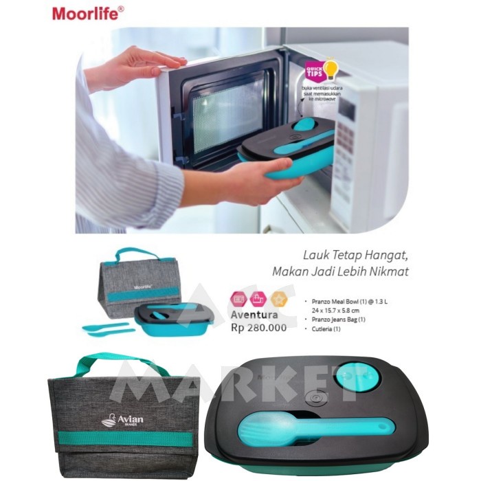 Kotak Tempat Makan Lunch Box Moorlife Aventura Avian