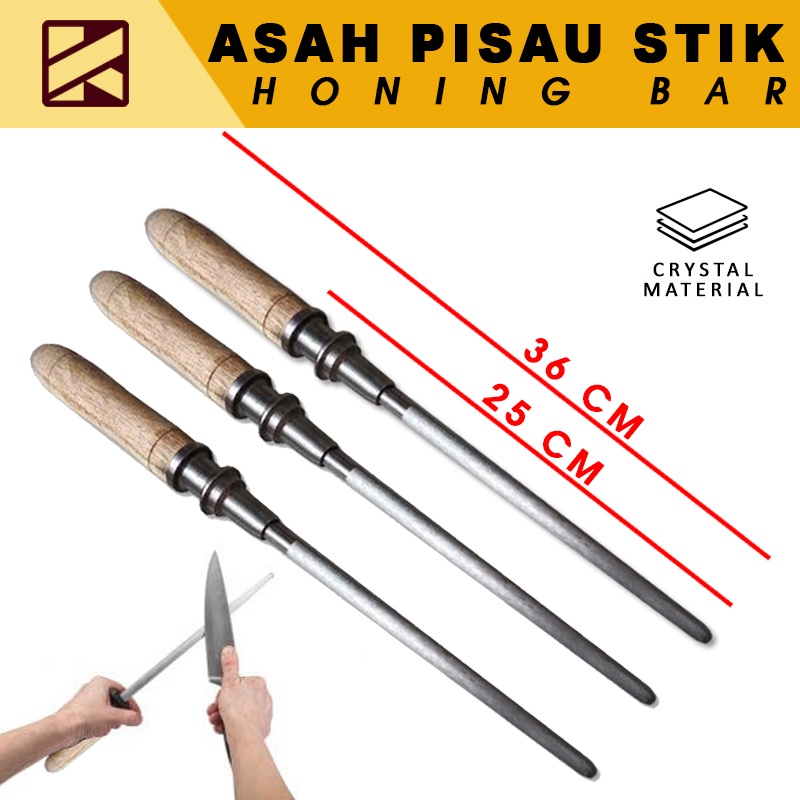 Asahan Pisau Kristal HONING BAR Stik Asah Besi Kartel - Pengasah Pisau Dapur Stick Crystal Bulat Asa