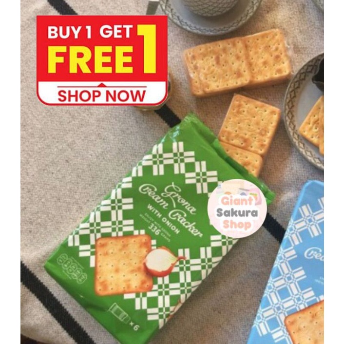 Grona Cream Cracker With Onion / biskuit impor / cemilan / biskuit