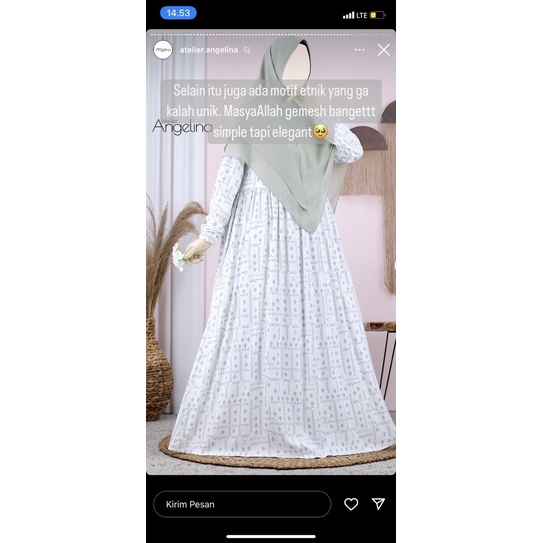 Atelier Angelina Sarah Dress White Zigzag paris viscose size S