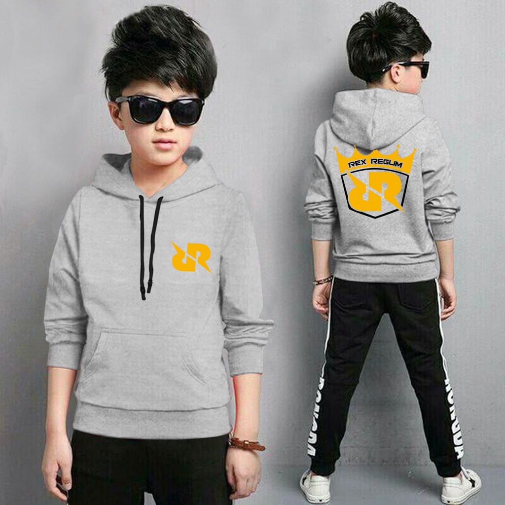 Jaket Anak Laki Laki/Jaket Anak Terbaru/Hoodie Anak RRQ Anak Gaming Bahan Fleece Tebal 4-11 TAHUN