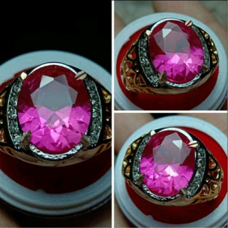 CINCIN BATU AKIK MERAH ROSE CUTTING