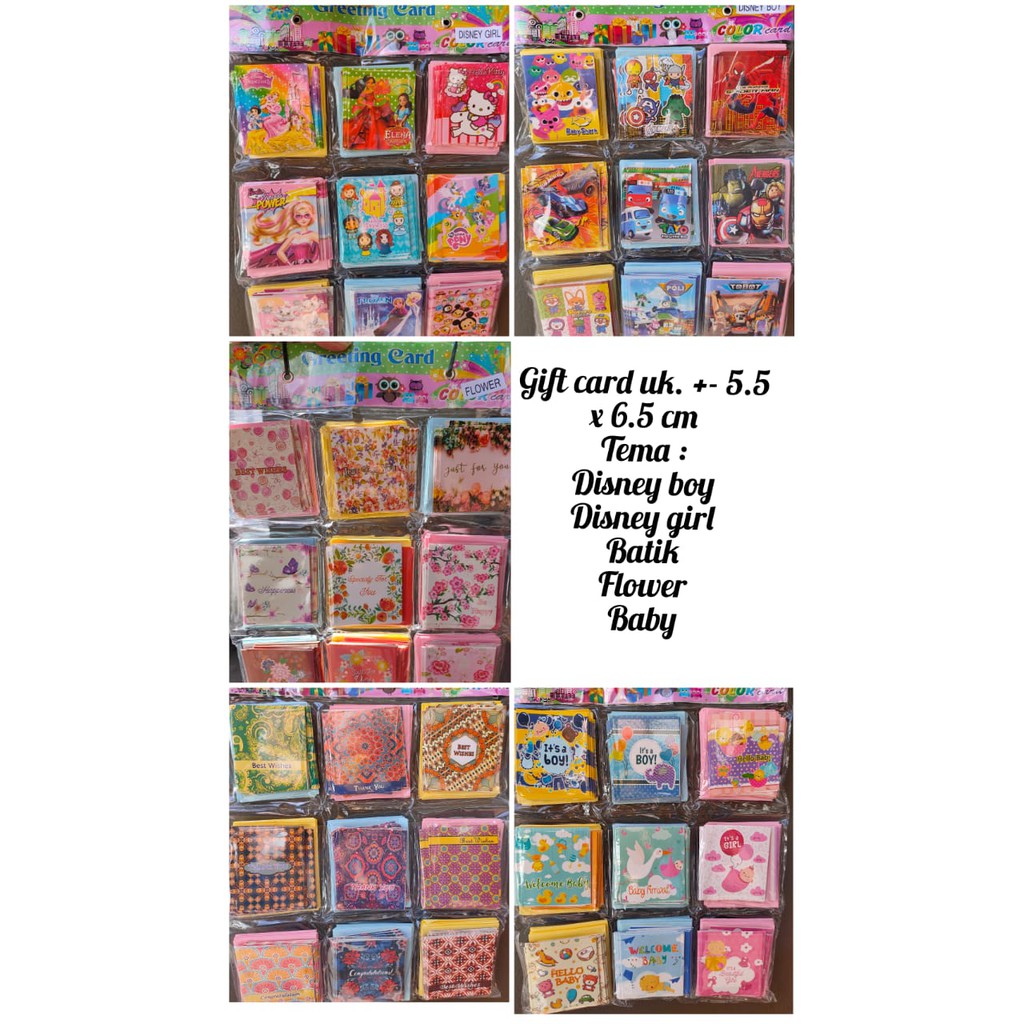 

kartu ucapan selembar isi 90 kartu plus amplop ada 5 macam varian gambar