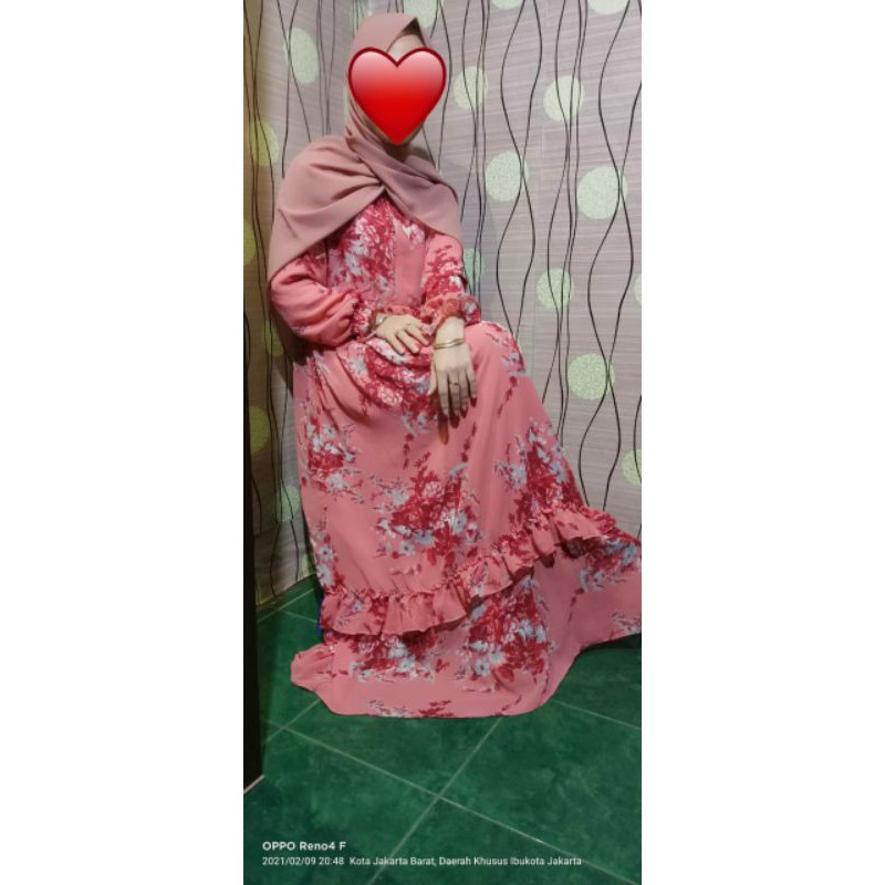 Gamis ceruty babydoll full puring