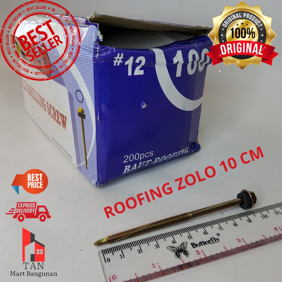 Baut Roofing Skrup Roofing Baja RIngan ZOLO 100 isi 200pcs