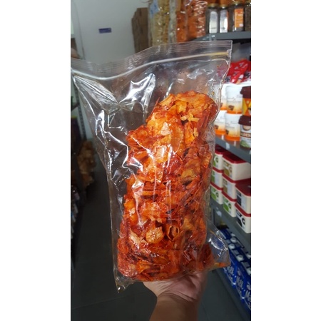 

keripik singkong daun jeruk pedas manis