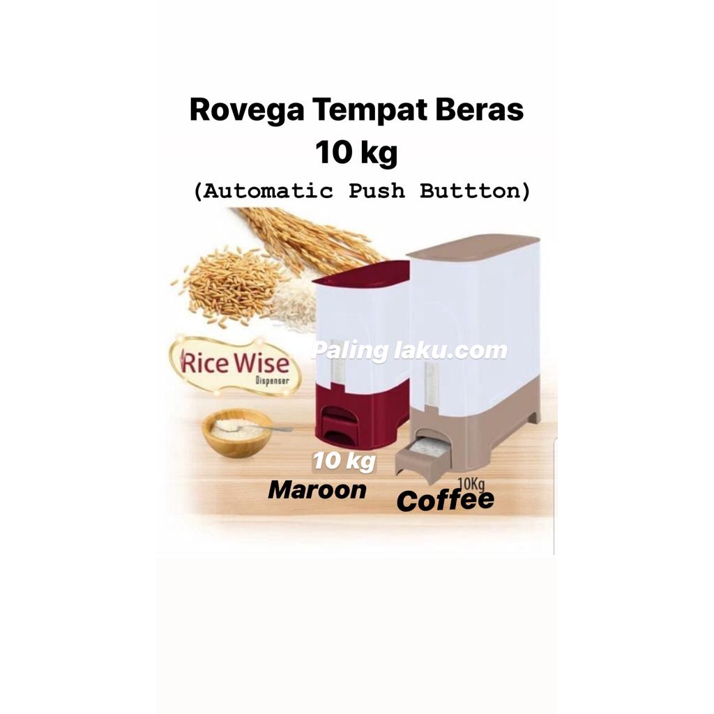 Rovega Dispenser Beras 15 Kg/Rice Box/ Tempat Beras