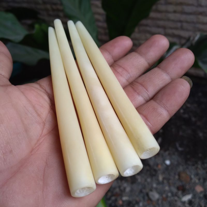 pipa once tulang sapi super asli kuning panjang real 12 - 13cm