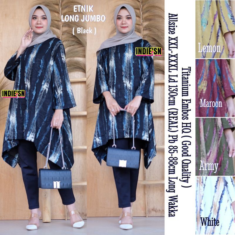 Dress Jumbo Long Etnik Ld 130
