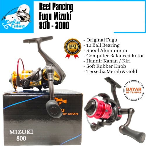 Reel Pancing Fugu Katan Mizuki 800-3000 (10 Bearing) Spool Alumunium Murah