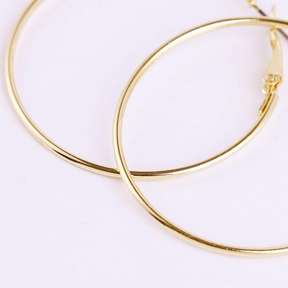 Preva Anting Hoop Geometris Wanita Punk Statement Jewelry Hati Persegi Bulat Hexagon