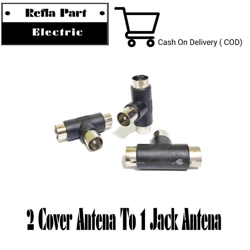 Sambungan 2 Cover Antena to 1 Jack Antena tv