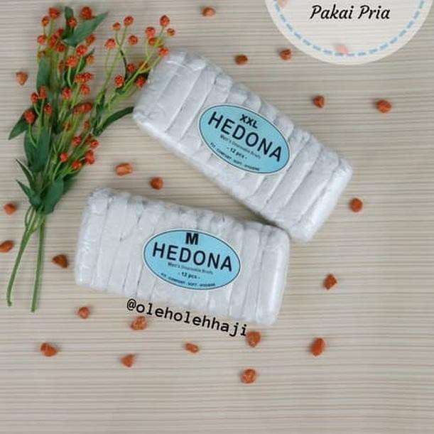 Hedona Celana Dalam Kertas Sekali Pakai Anti Bakteri / Disposable Panties Hedona Peria isi 12