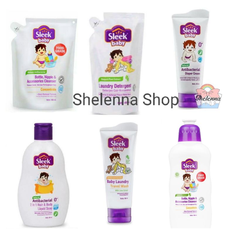 Sleek Baby Bottle Nipple Cleanser 450 ml / Detergen 450ml - sabun Cuci botol bayi 150 Refill 450 soap 250 Travel 100