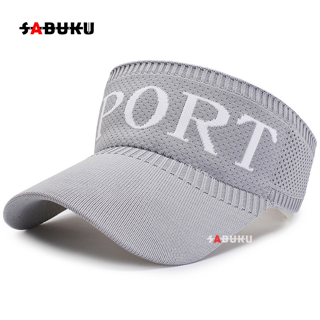 Topi Wanita Knit Visor Sports Baseball Cap Topi Olahraga Rajut Katun Senam Pantai Topi Olahraga Sun Visor Hat Sport -230