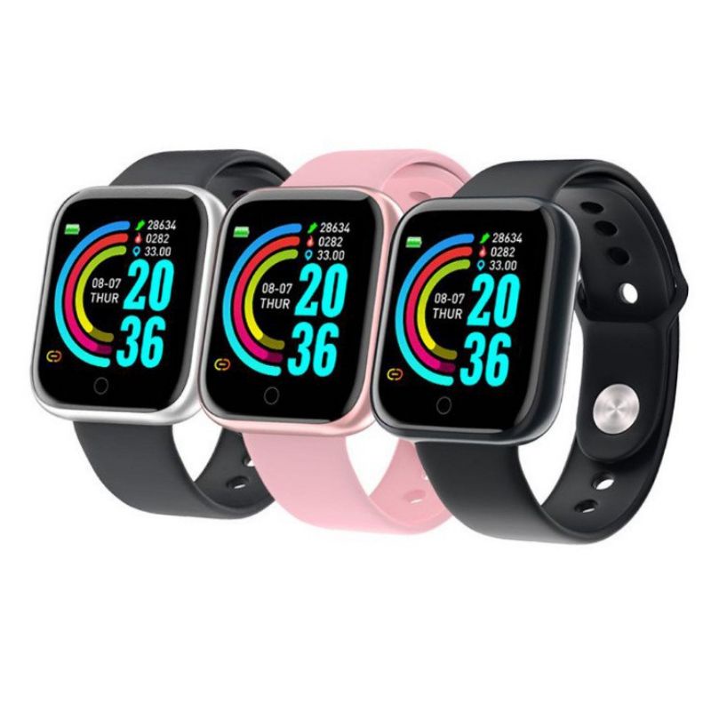 SmartWatch Y68 Sport Tahan Air Bluetooth Smart Watch Pelacak Kebugaran Gelang Pedometer Heart Rate