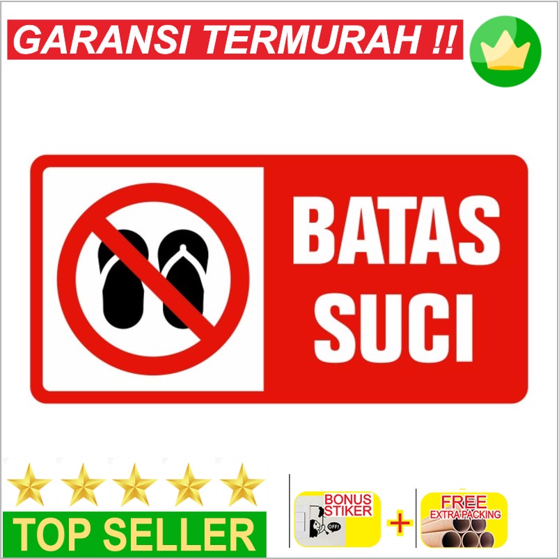 

Promo RAMBU BATAS SUCI 30CM X 15CM AKRILIK Keren