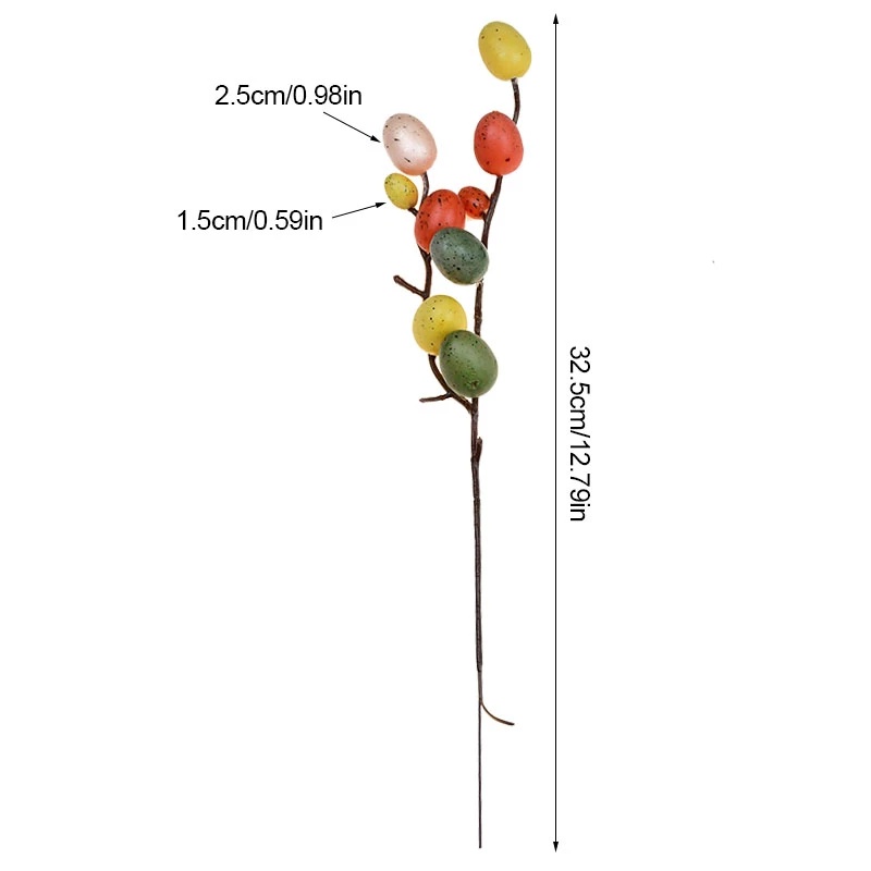 1 Cabang Batang Bunga Telur Paskah Buatan DIY Untuk Hadiah Anak Tk