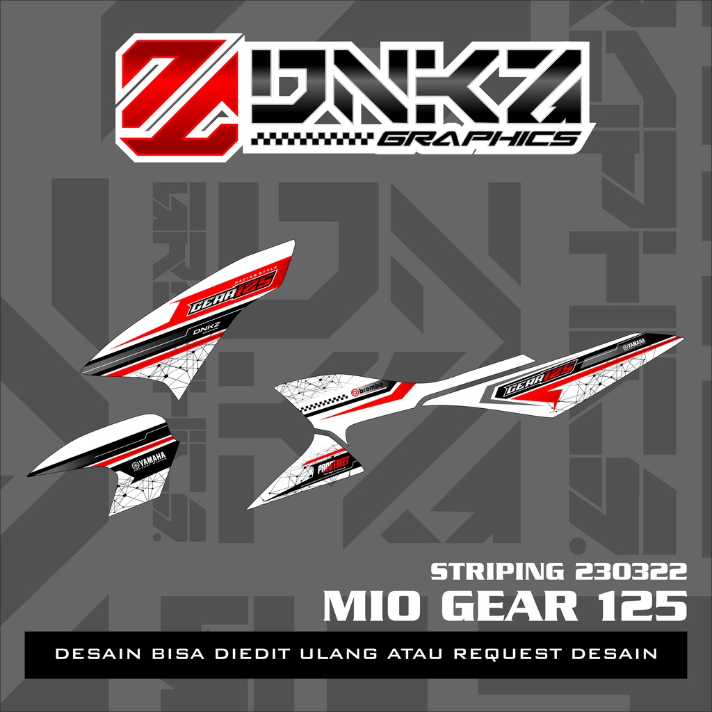 Stiker Mio Gear Decal Striping Mio Gear ST230322 DNKZ