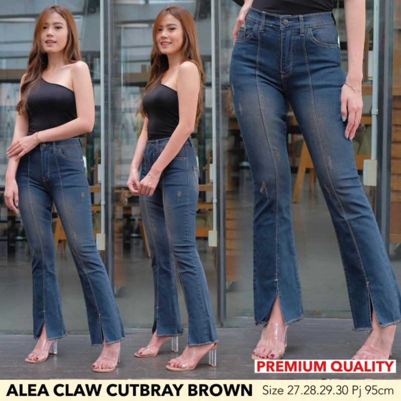 celana jeans wanita alea claw cutbray