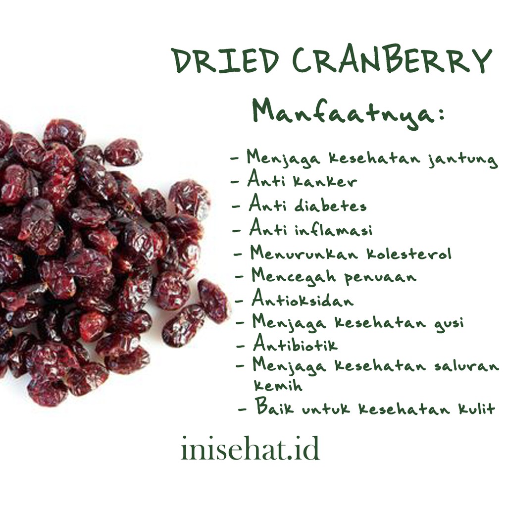 

Cemilan Kekinian Dried Cranberry 350gr / Buah Kering / Cemilan Sehat