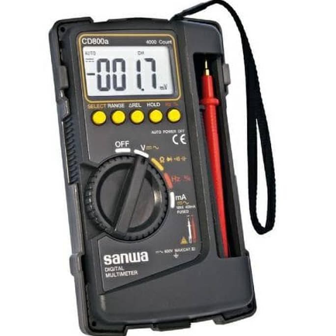 Multimeter Avometer digital Multitester + kabel tester Sanwa CD800A