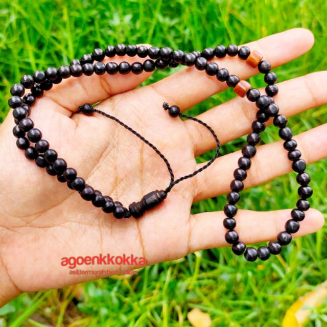 Kalung tasbih merica 99 hitam kokka kaukah garansi keaslian