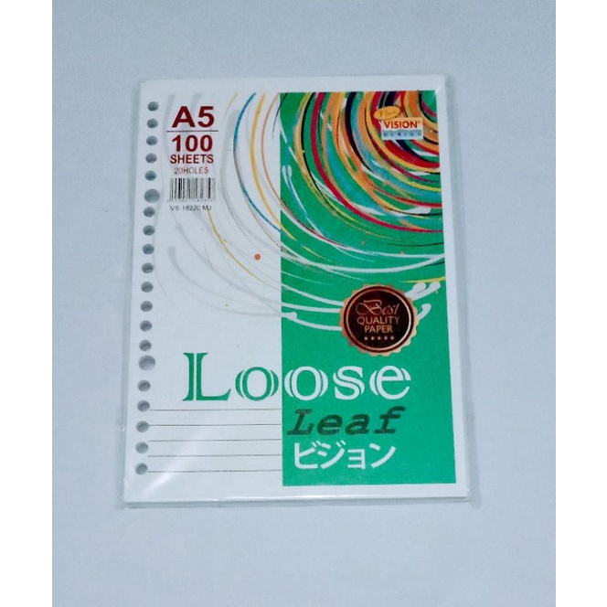 

(Ecer) Loose Leaf A5/100 Sheet Vision/Big Boss Kertas Binder