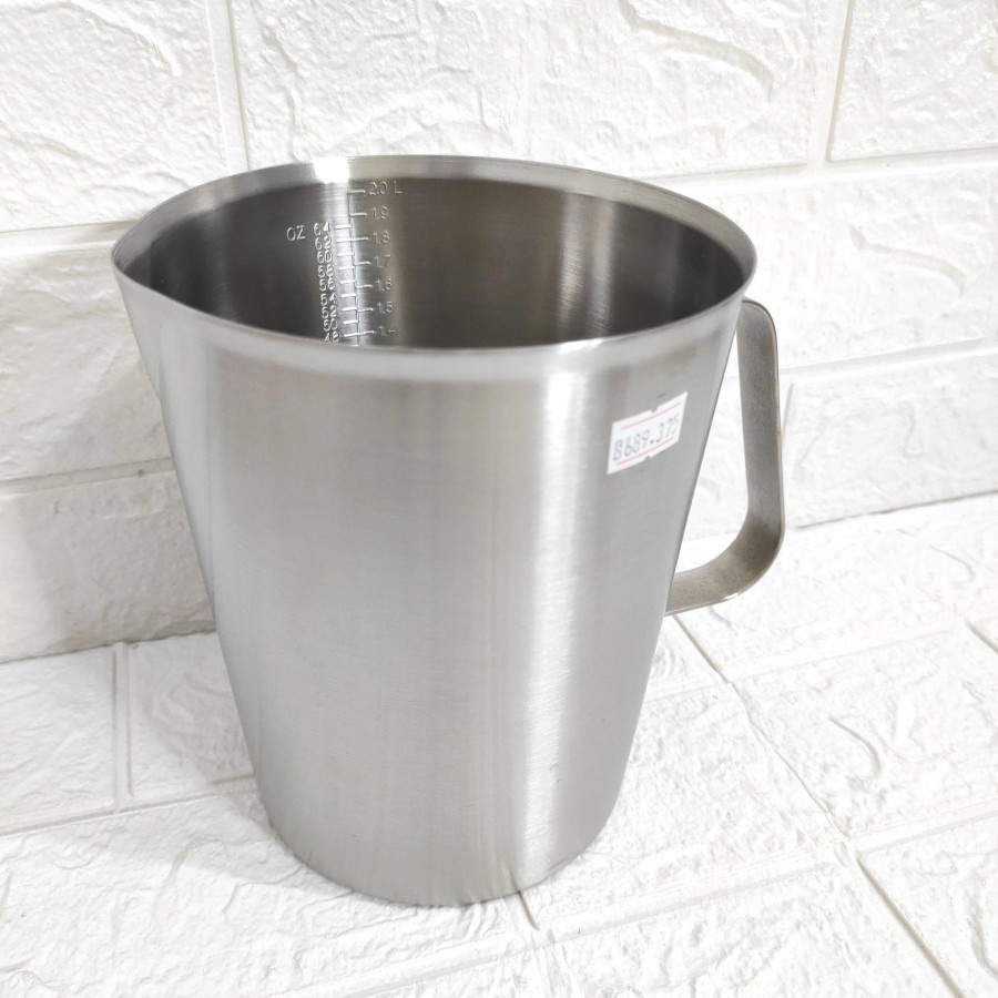 gelas ukur stainless Steel 2 liter measuring cup stainless Steel 304