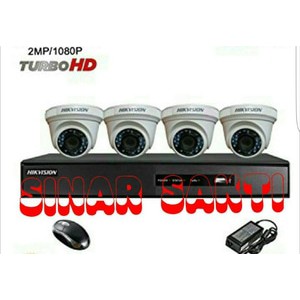 Promo Paket Cctv Hikvision 4 Camera Full HD 2MP ( Komplit ) ORIGINAL