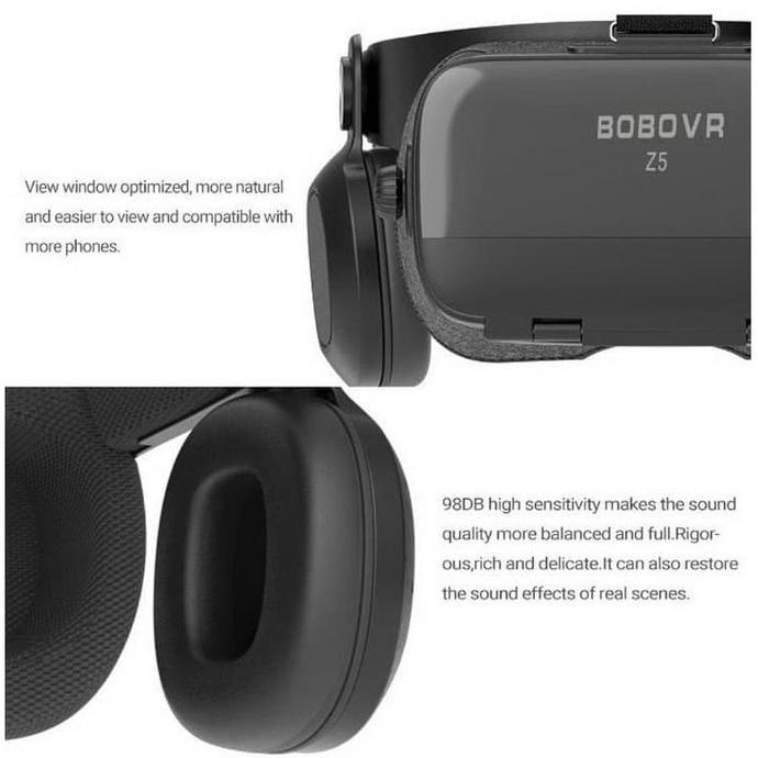 VIRTUAL REALITY BOBO Z5 VR BOX HELMET 3D 360 GLASSES HEADPHONE BOBOVR