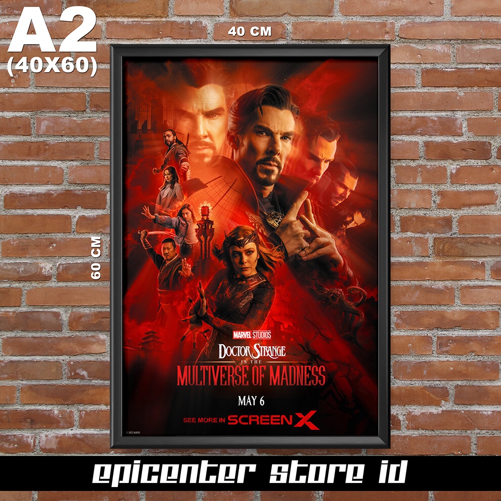 Poster Film Dr Strange Multiverse of Madness - Screen X 40x60 + Frame