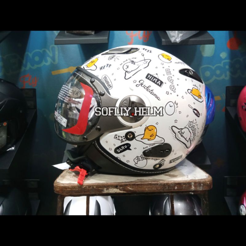 HELM KYT ELSICO SANRIO GUDETAMA #1 WHITE