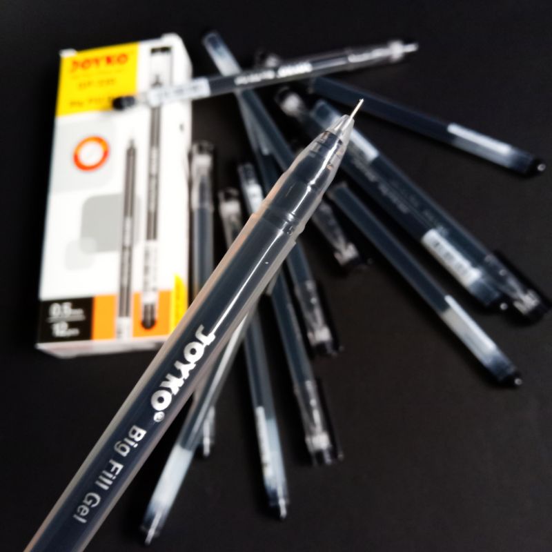 

PULPEN GEL JOYKO GP-330 / PENA GEL HITAM BOLPOINT 1 LUSIN BIG FILL GEL 12 PCS MURAH