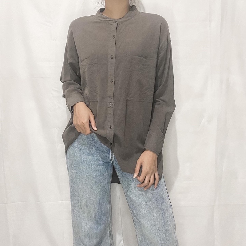 Opaque Clip Oversize Blouse // Girl Shirt // Pakaian Wanita Termurah