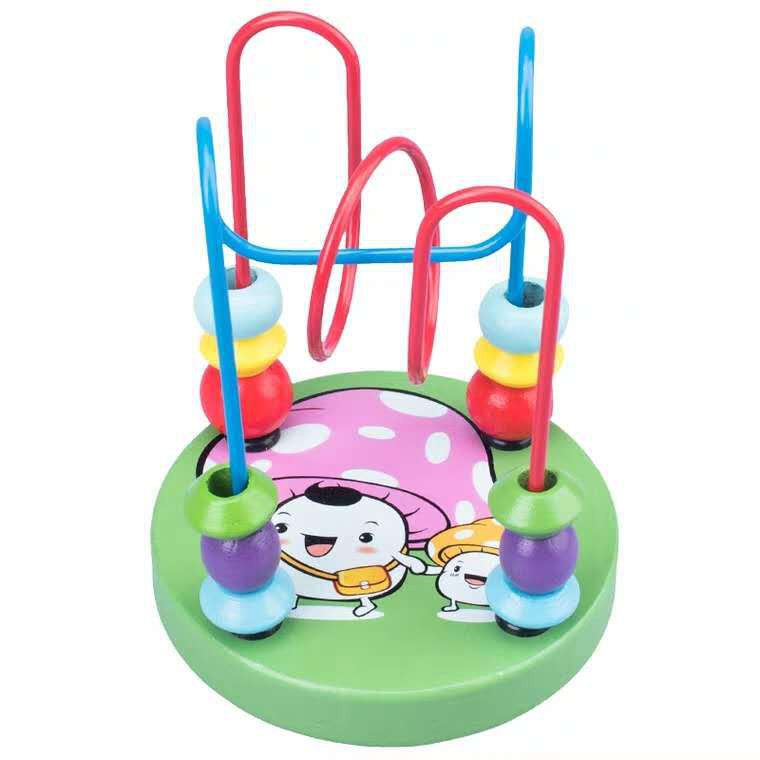 Mini Round Beads Wire game / mainan alur kawat kecil / Alat Hitung Anak